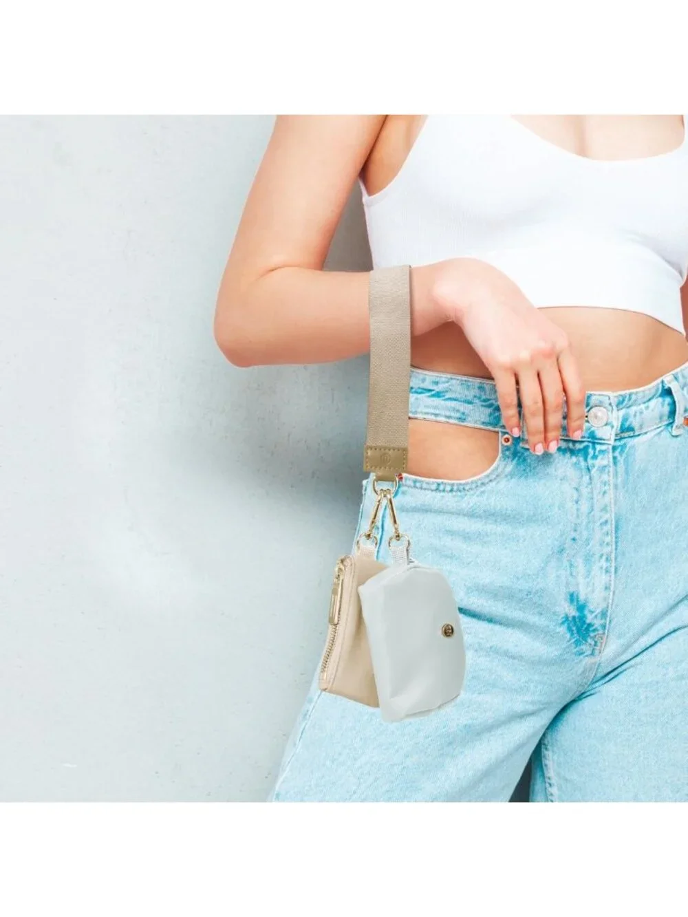 Mini Zip Around Keychain Wallet for Women - Detachable Wristlet & Coin Purse
